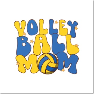 Volleyball Mom Ball Mama Retro Mothers Day Sport Lover Posters and Art